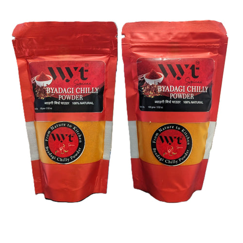 BYADGI RED CHILLY POWDER 200 GMS (100 GMS PACK OF 2)