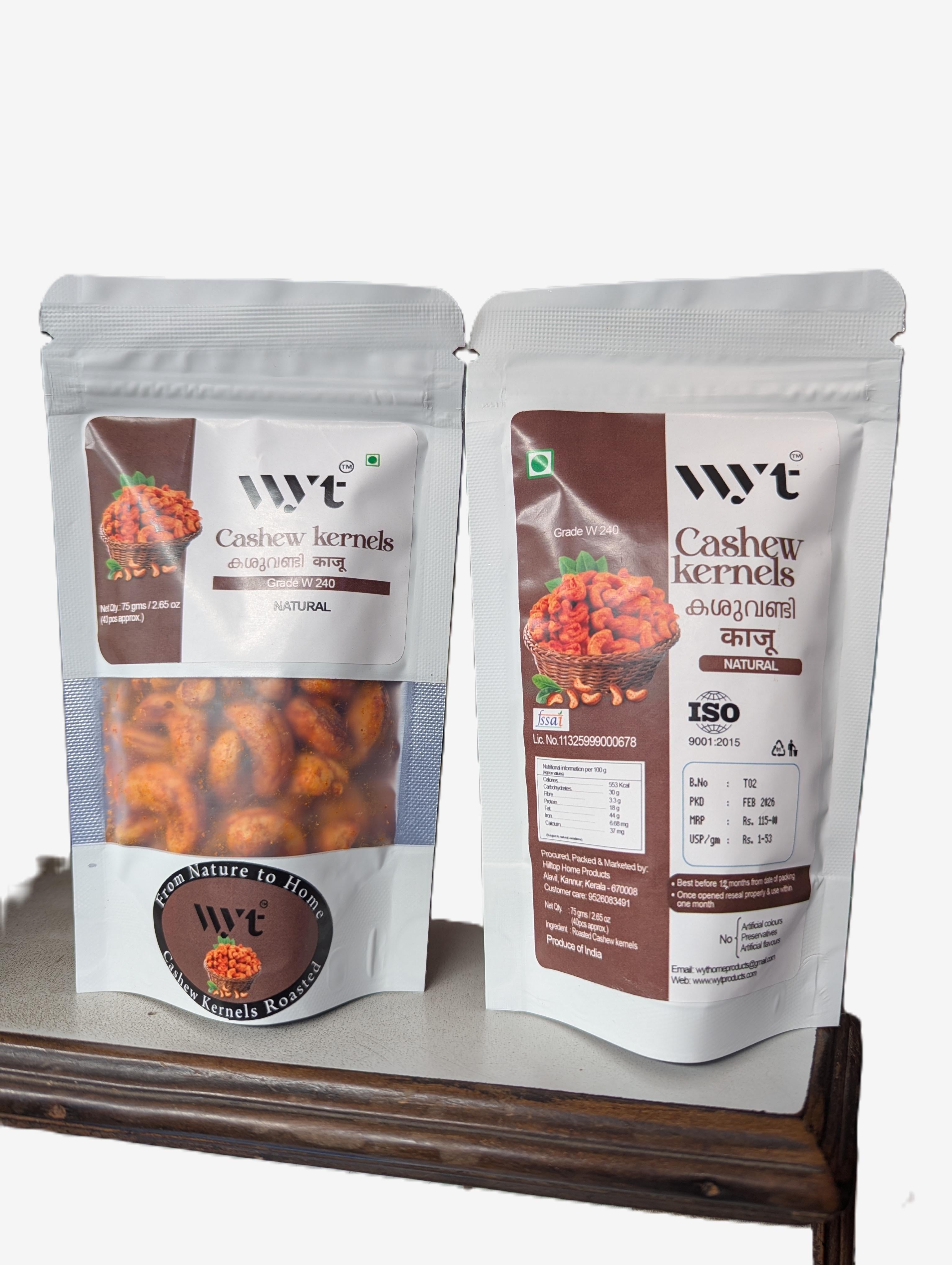 CASHEW KERNELS CHILLY ROASTED 225 GM (75GM PACK OF 3)