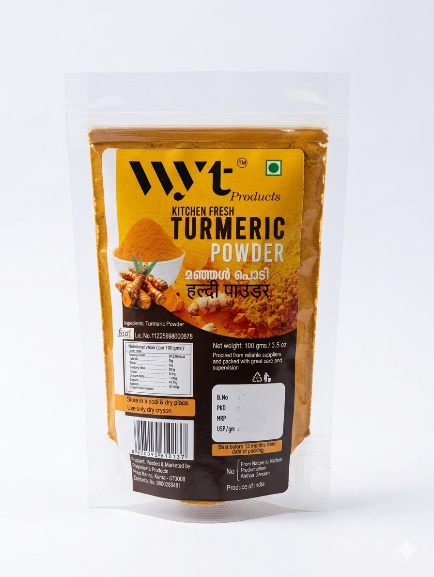 TURMERIC POWDER KITCHEN FRESH 300 gms (100 gms pack of 3)