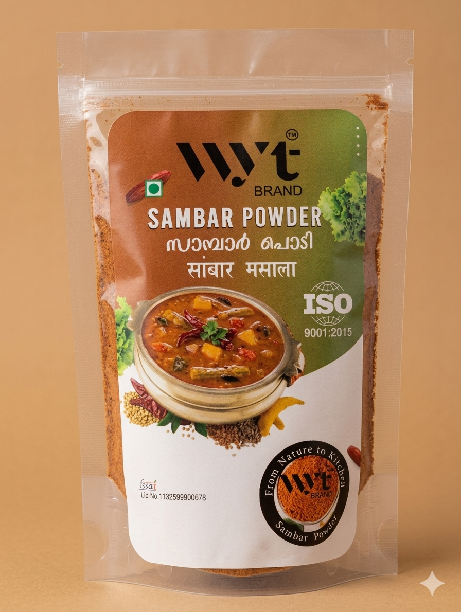 Sambar powder WYT brand Tamil Nadu style 300 g (pack of 3 of 100 gms)
